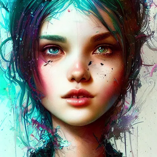 Prompt: Lofi portrait Pixar style by Stanley Artgerm and Carne Griffiths and Tom Bagshaw