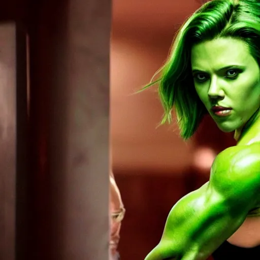 Scarlett johansson as she-hulk in a movie