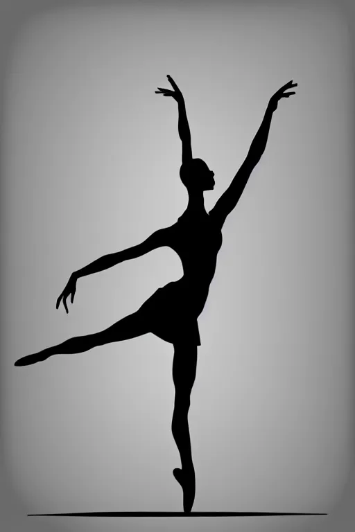 Image similar to minimalist boho style art of a ballet dancer, illustration, vector art