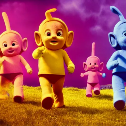 Prompt: teletubbies photorealistic, high quality, detailed, 8k rendered