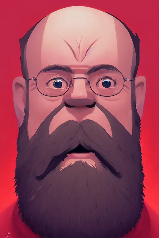 Image similar to face icon stylized minimalist portrait of a respectable dignified 3 0 ish pentecostal preacher with kind eyes and red beard and hair, loftis, cory behance hd by jesper ejsing, by rhads, makoto shinkai and lois van baarle, ilya kuvshinov, rossdraws global illumination