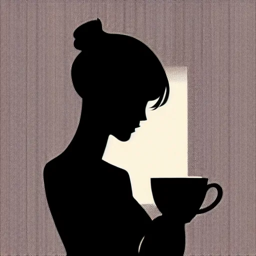 Image similar to silhouette of a cup of coffe illustration, vector art style, medium shot, intricate, elegant, highly detailed, digital art, ffffound, art by ilya kuvshinov and hajime sorayama