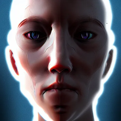 Prompt: human face falling apart, detailed, concept art, artstation