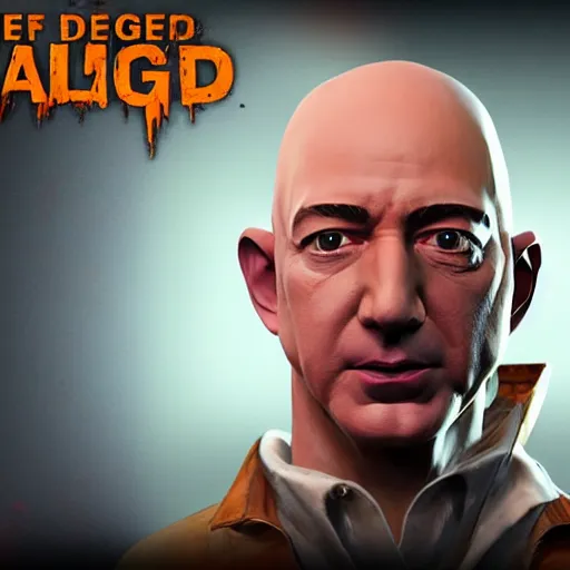 Prompt: Screenshot of Jeff Bezos as a Dead By Daylight character