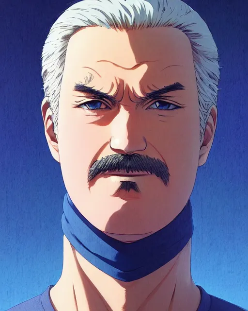 Prompt: portrait Anime guy as Lukashenko. fine-face, pretty face, realistic shaded Perfect face, fine details. Anime. realistic shaded lighting by Ilya Kuvshinov katsuhiro otomo ghost-in-the-shell, magali villeneuve, artgerm, rutkowski, WLOP Jeremy Lipkin and Giuseppe Dangelico Pino and Michael Garmash and Rob Rey in official suit