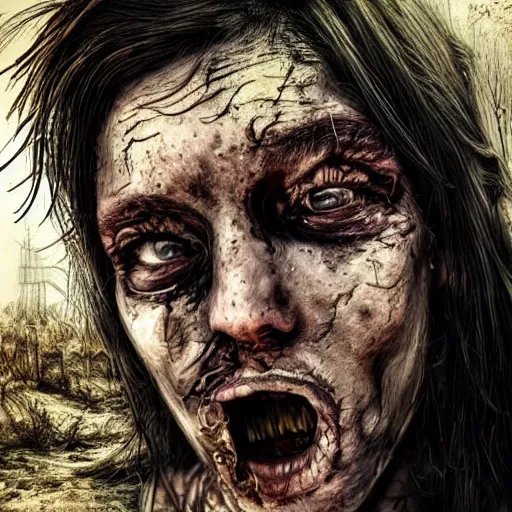 Prompt: the last selfie of mankind, post apocalyptic, digital art, highly detailed, photo realistic