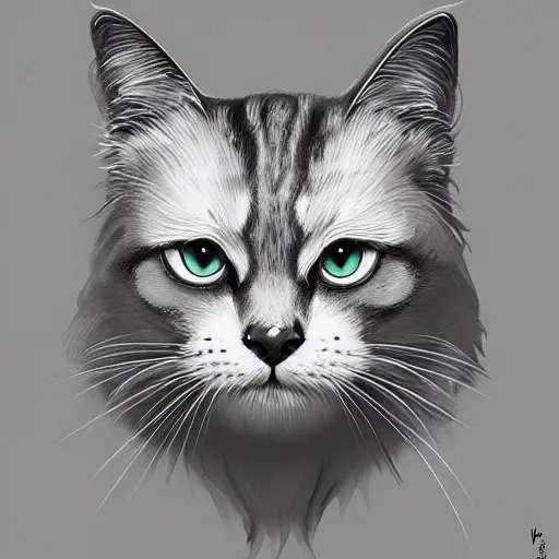 Image similar to liquid cat, highly detailed, smooth, artstation, digital illustration