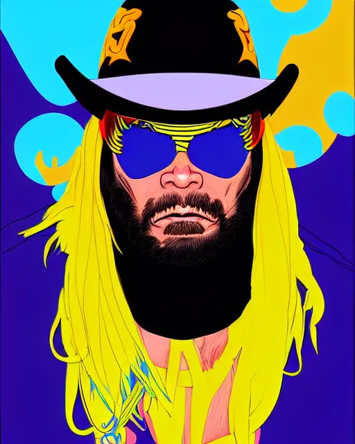 Prompt: digital art, fantasy portrait of randy macho man savage, crying big blue tears, by james jean, by ross tran, ultra detailed, character design, concept art, trending on artstation,