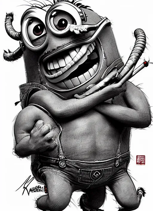 Prompt: Minion Beast by Kim Jung gi