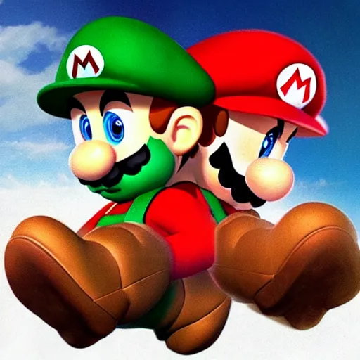 Image similar to realistic mario bros