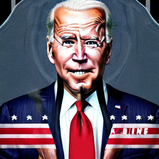 Prompt: joe biden in the purge, portrait