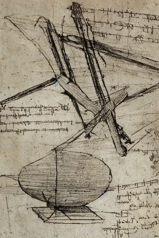 Prompt: leonardo davinci sketches of new technology