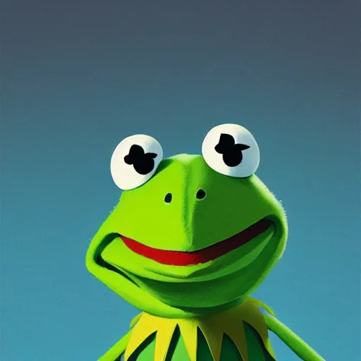 Image similar to face icon stylized minimalist kermit the frog 1 9 8 2, loftis, cory behance hd by jesper ejsing, by rhads, makoto shinkai and lois van baarle, ilya kuvshinov, rossdraws global illumination