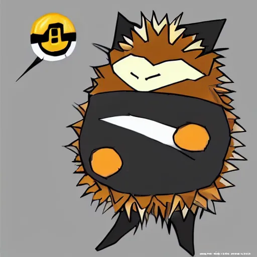 Image similar to A pokemon that looks like A hedgehog, covered with a layer of black Misty ，Trending on art station. Unreal engine.