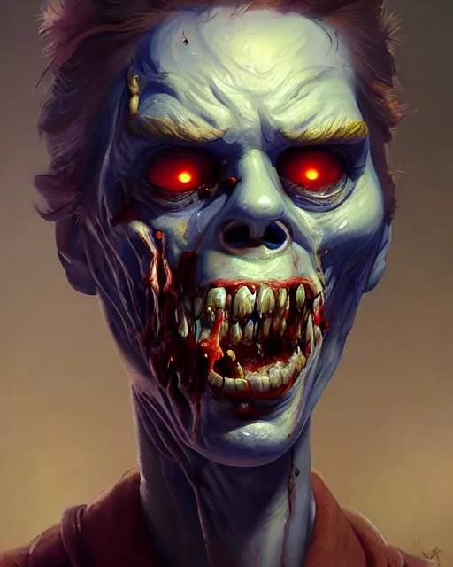 Prompt: medium - shot oil portrait of a zombie played by donald duck, artstation, highly detailed digital painting, smooth, global illumination, fantasy art by greg rutkowsky, karl spitzweg, leyendecker