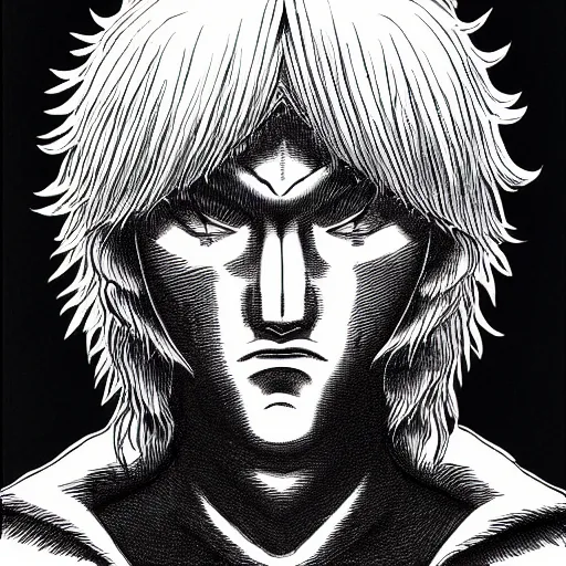 Image similar to a portrait of man by kentaro miura