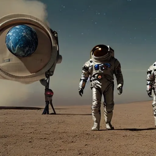 Image similar to a film still of 'interplanetary space cowboys' (2012)