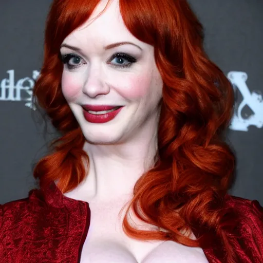 Image similar to full body photo of christina hendricks as a vampire warrior