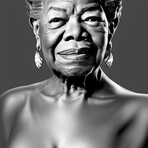 Image similar to studio portrait of maya angelou, the female eunuch, absurdly beautiful, elegant, young sensual graceful woman, ultrafine hyperrealistic detailed face illustration by kim jung gi, irakli nadar, sharp focus, bright colors, matte, octopath traveler, final fantasy, unreal engine highly rendered, global illumination, radiant light, intricate environment