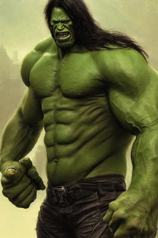 Prompt: Angry Keanu Reeves as green Hulk, marvel, dark, intricate, highly detailed, smooth, artstation, digital illustration by Ruan Jia and Mandy Jurgens and Artgerm and Wayne Barlowe and Greg Rutkowski and Zdislav Beksinski