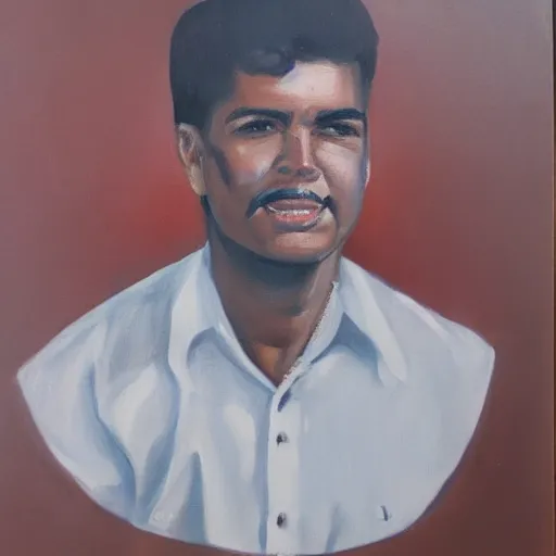 Prompt: a portrait painting of reynaldo betances