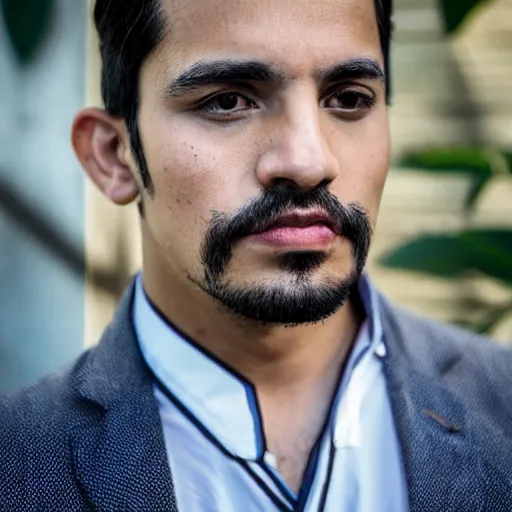 Image similar to Camilo Cesar Augusto Gomez Chaparro, perfect face proportions, facial hair, handsome, anthropologist , 8k, cinematic, reality,