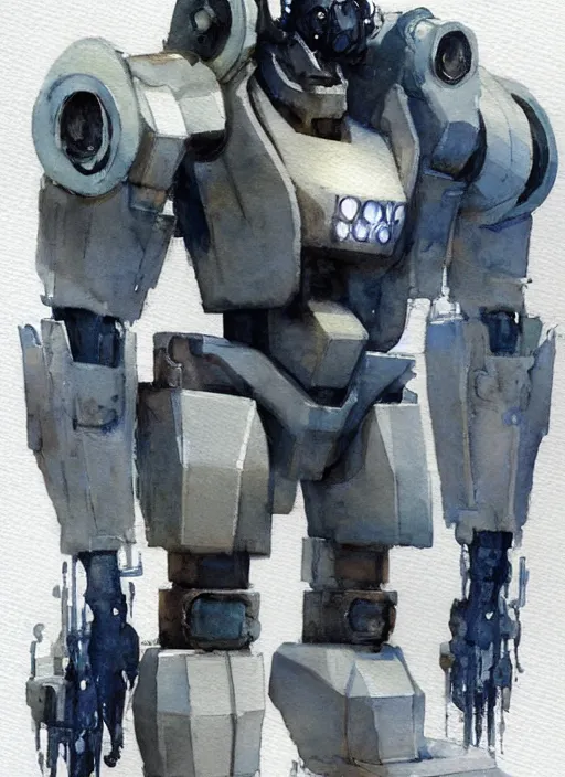 Image similar to concept art s a mech robot, pinterest, artstation trending, behance, watercolor, by coby whitmore *, silver, laser light *,