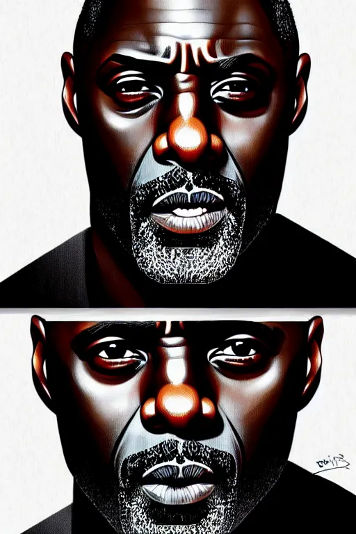 Prompt: Idris Elba portrait by Artgerm and WLOP