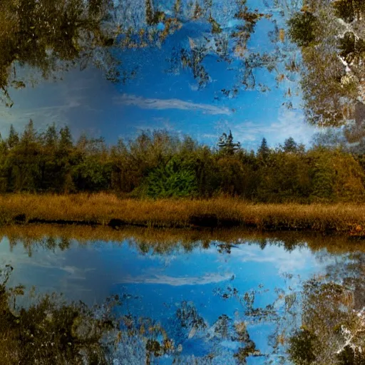 Image similar to the earth reflected in a mirror