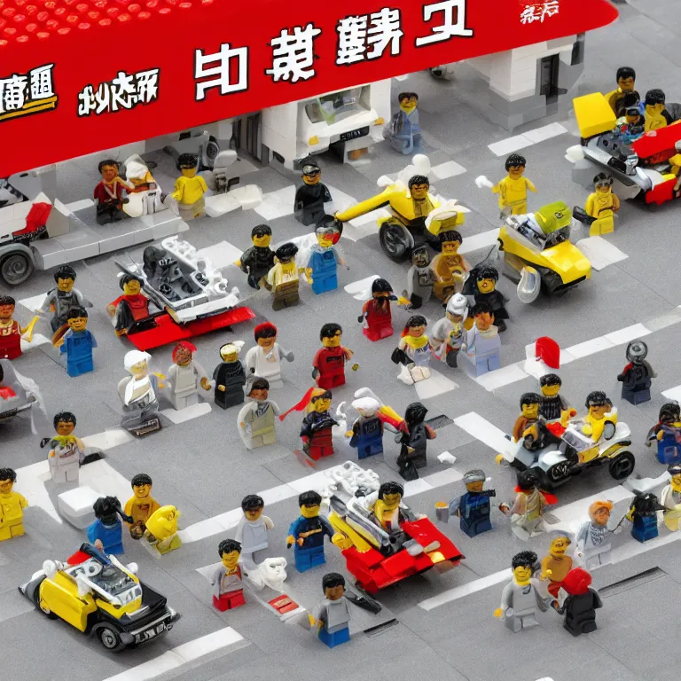 Prompt: 1 9 8 9 china tiananmen square protests lego set product marketing, photorealistic, studio lighting, highly detailed