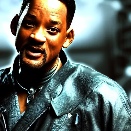 Prompt: Will Smith playing as blade Digital art 4K detail