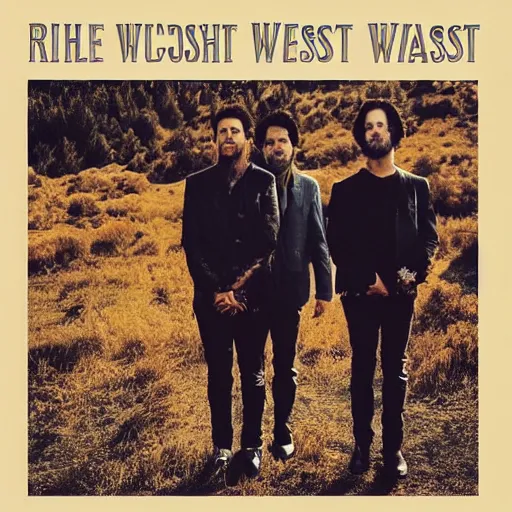 Image similar to an album cover for an album by a band called richest west, the album is called tall,