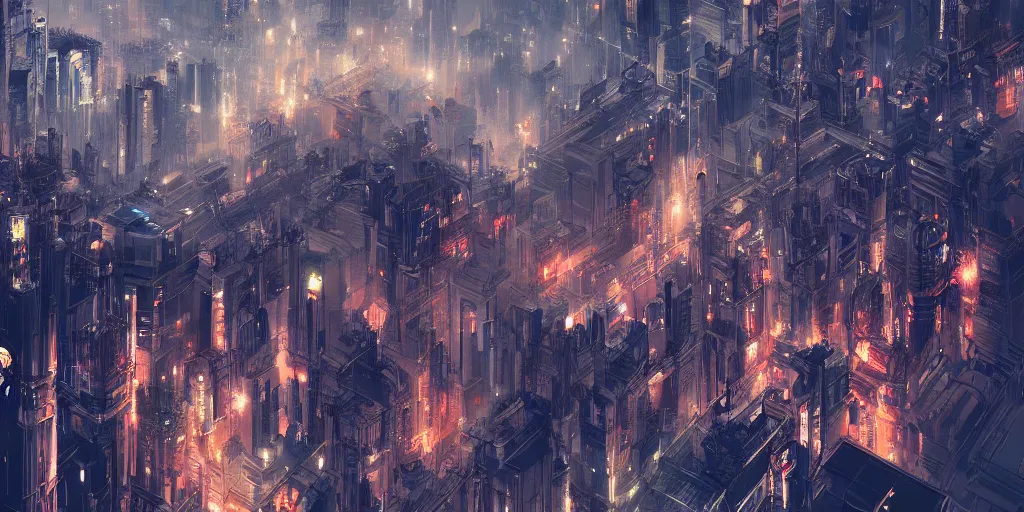 Image similar to city of tokyo by paul chadeisson, trending on artstation, photoshop, concept art, high resolution