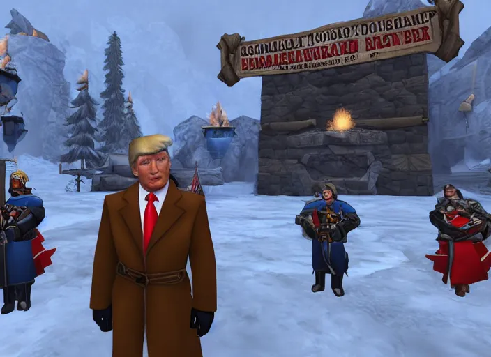 Image similar to donald trump in ironforge