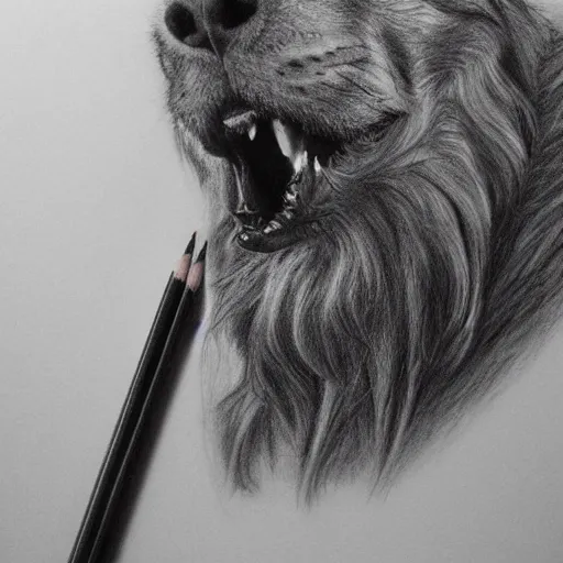 Image similar to highly detailed pencil drawing of Huggy Wuggy trending on artstation ultra-realistic