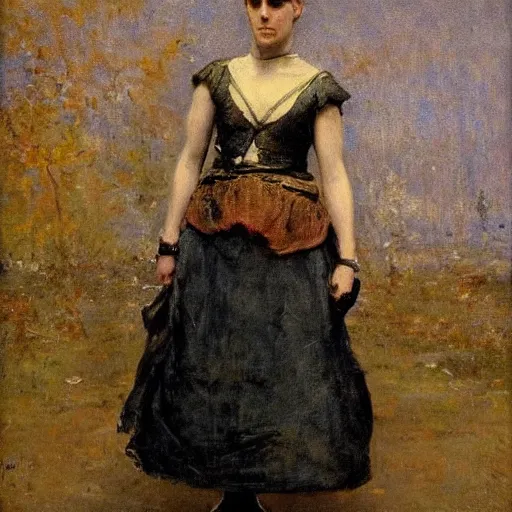 Image similar to female boxer by alfred stevens