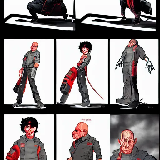 Image similar to akira pose character, concept