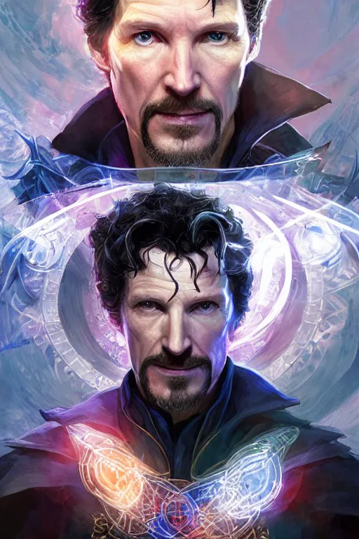 Prompt: Portrait of Todd Howard as Doctor Strange highly detailed, marvel comics, dark, intricate, highly detailed, smooth, artstation, digital illustration by Ruan Jia and Mandy Jurgens and Artgerm and Wayne Barlowe and Greg Rutkowski and Zdislav Beksinski