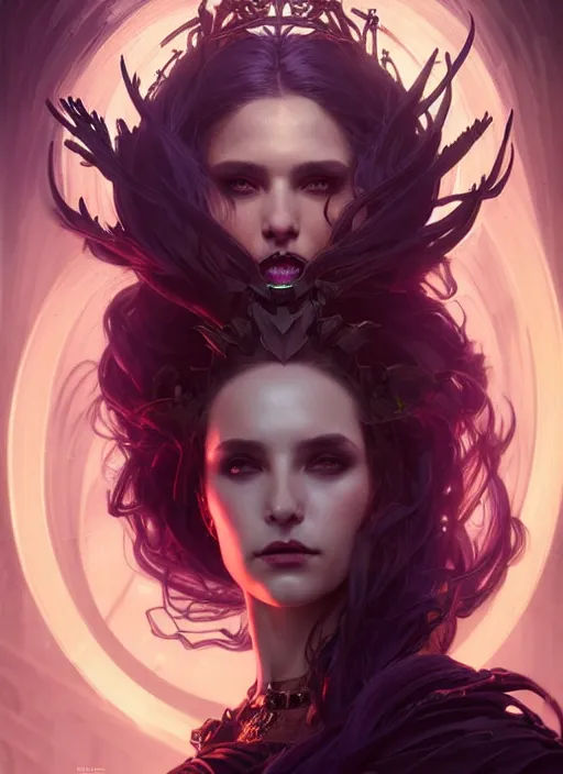 Image similar to a beautiful cinematic female Necromancer Sorceress, galatic shamen with Quantum energy fantasy, fantasy magic, undercut hairstyle, dark light night, intricate, elegant, sharp focus, illustration, highly detailed, digital painting, concept art, matte, art by WLOP and Artgerm and Greg Rutkowski and Alphonse Mucha, masterpiece