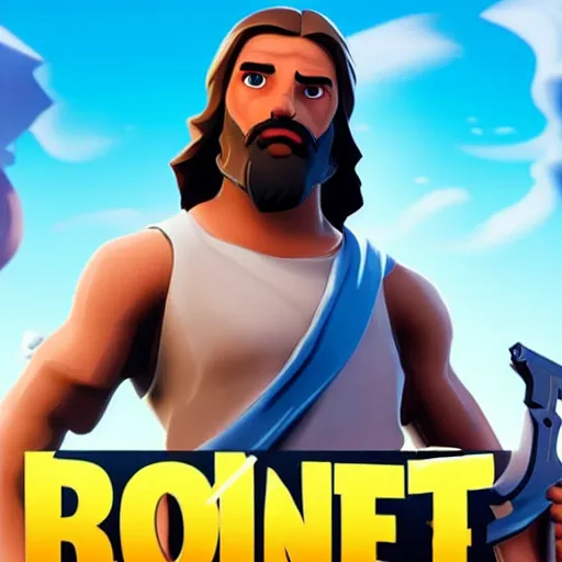 Image similar to Jesus in fortnite close face photo