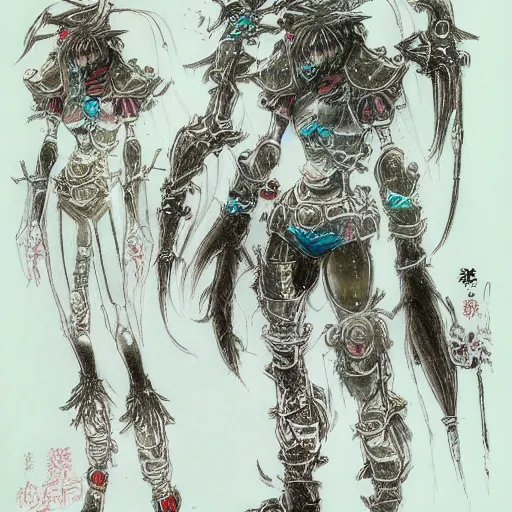 final fantasy character design yoshitaka amano