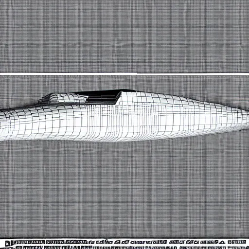 Prompt: side view ship schematics of the spaceship Von Braun from the computer game system shock 2 made in 1999 , 3D render , 4k