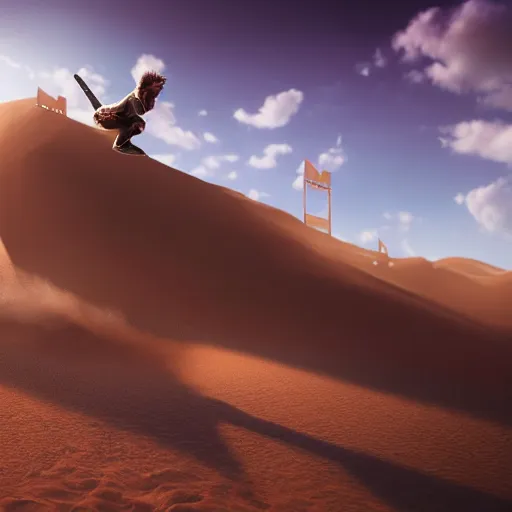 Image similar to Ninja warrior dashing through a ruined city, dune style, epic, cinematic, light effect, volumetric lighting, cinematic, soft lights, golden ratio, hyper detail, ultra HD, Octane,