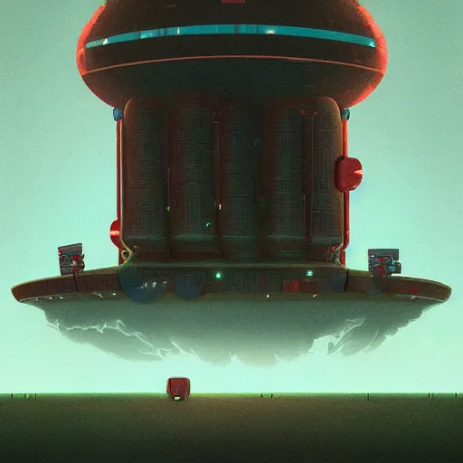 Image similar to destroyer of worlds simon stalenhag art