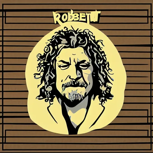 Image similar to robert plant from led zepelin singing, sticker - art, svg vector, adobe - illustrator