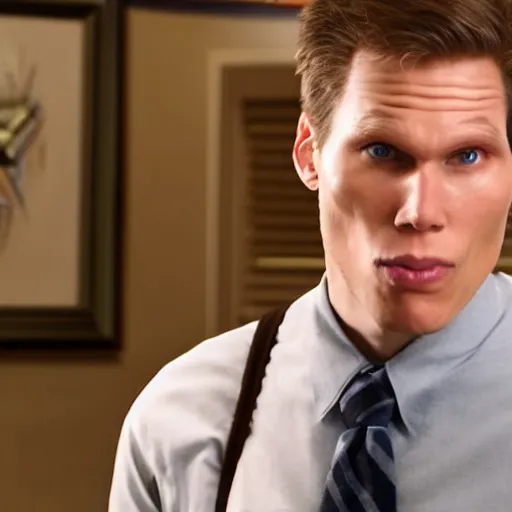 Image similar to Live Action Still of Jerma in Back to School, real life, hyperrealistic, ultra realistic, realistic, highly detailed, epic, HD quality, 8k resolution, body and headshot, film still