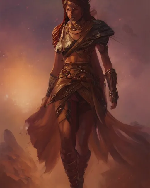 Image similar to Oil painting of a human warrior, fantasy character art, D&D, Magic The Gathering, by Charlie Bowater, Craig Mullins, centered, 8k, sharp focus