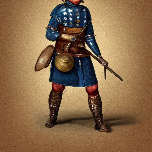 Prompt: an iron age soldier, centered, highly detailed, digital art