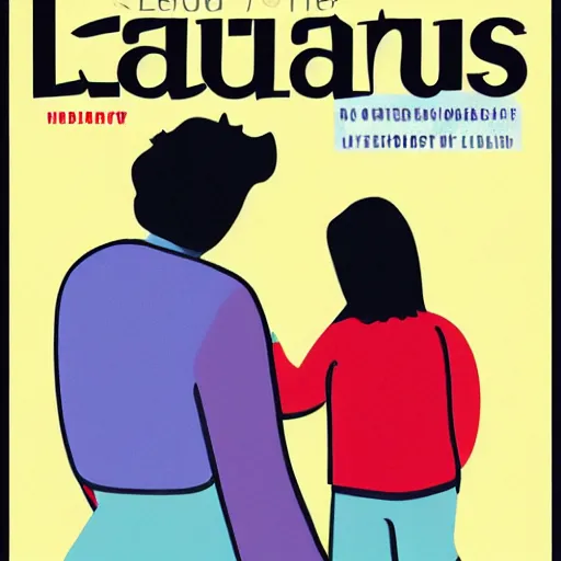 Image similar to jealous parent magazine illustration, modern colors