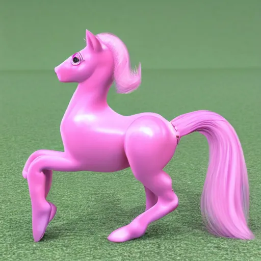 Prompt: pink pony full body, full detail hiperealistic